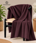 Cashmere Two Tone Stole- Deep Plum- Burgundy