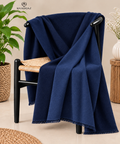 Cashmere Two Tone Stole- Midnight Blue+ Royal Blue